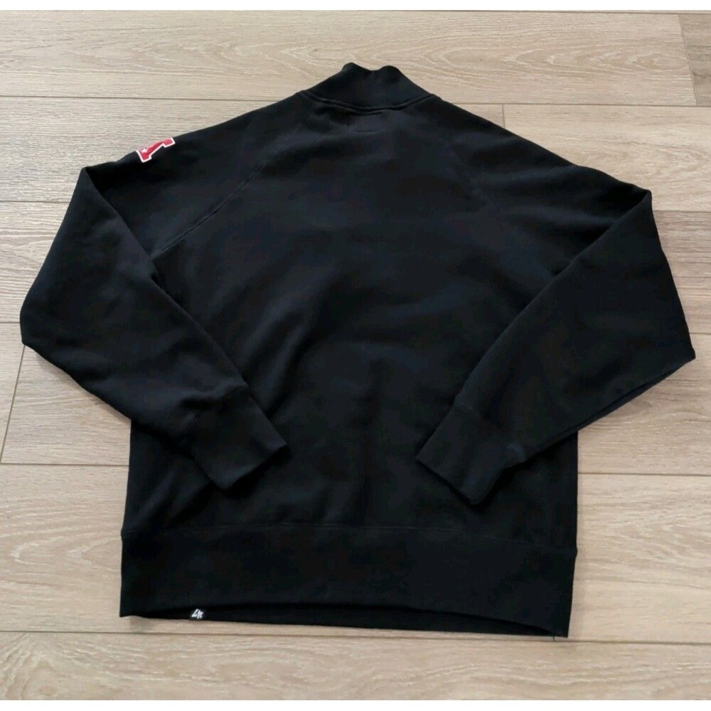 PITTSBURGH STEELERS BLACK QUARTER ZIP PULLOVER SWEATSHIRT '47 BRAND MEN'S SZ XL - Picture 12 of 12